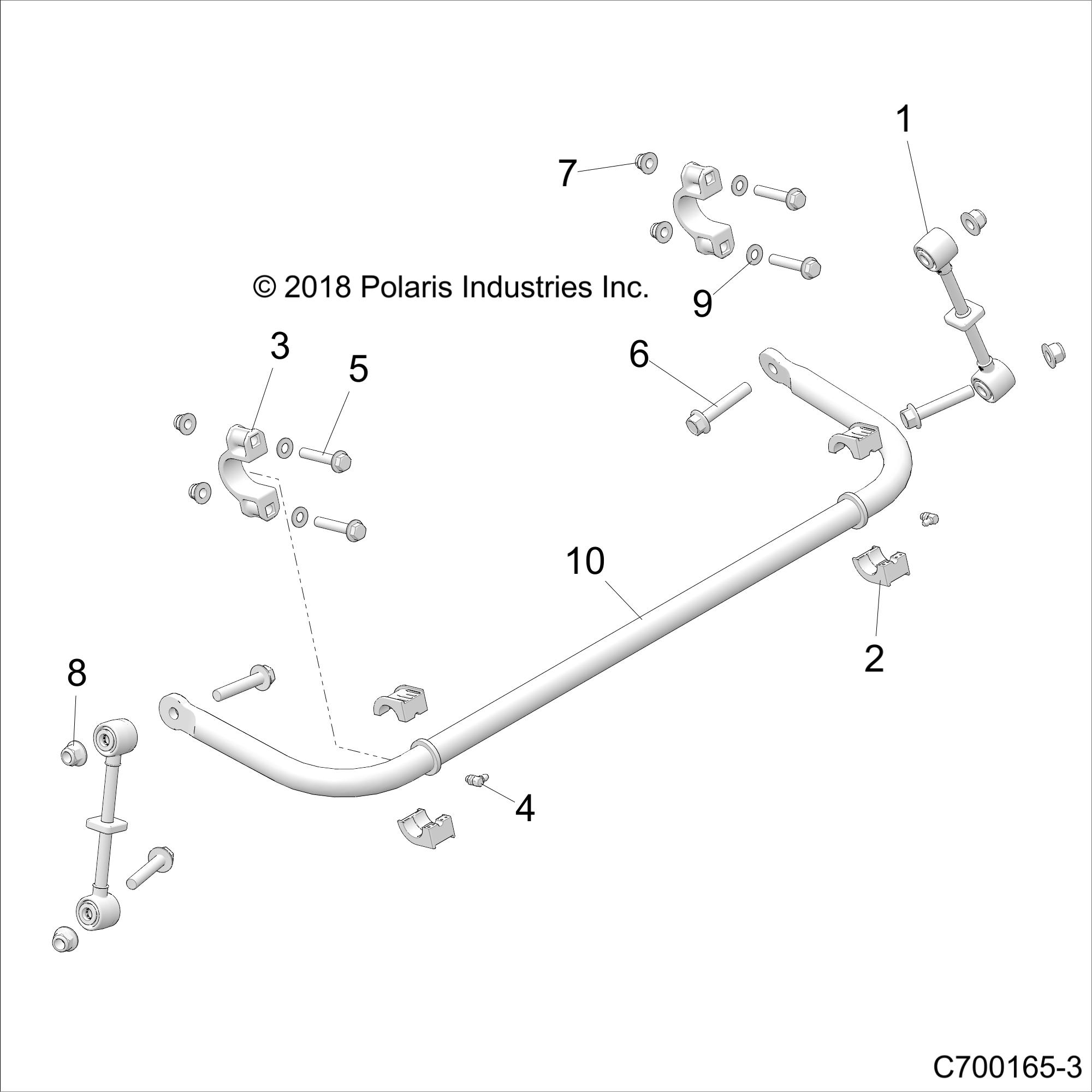 Foto diagrama Polaris que contem a peça 5340678