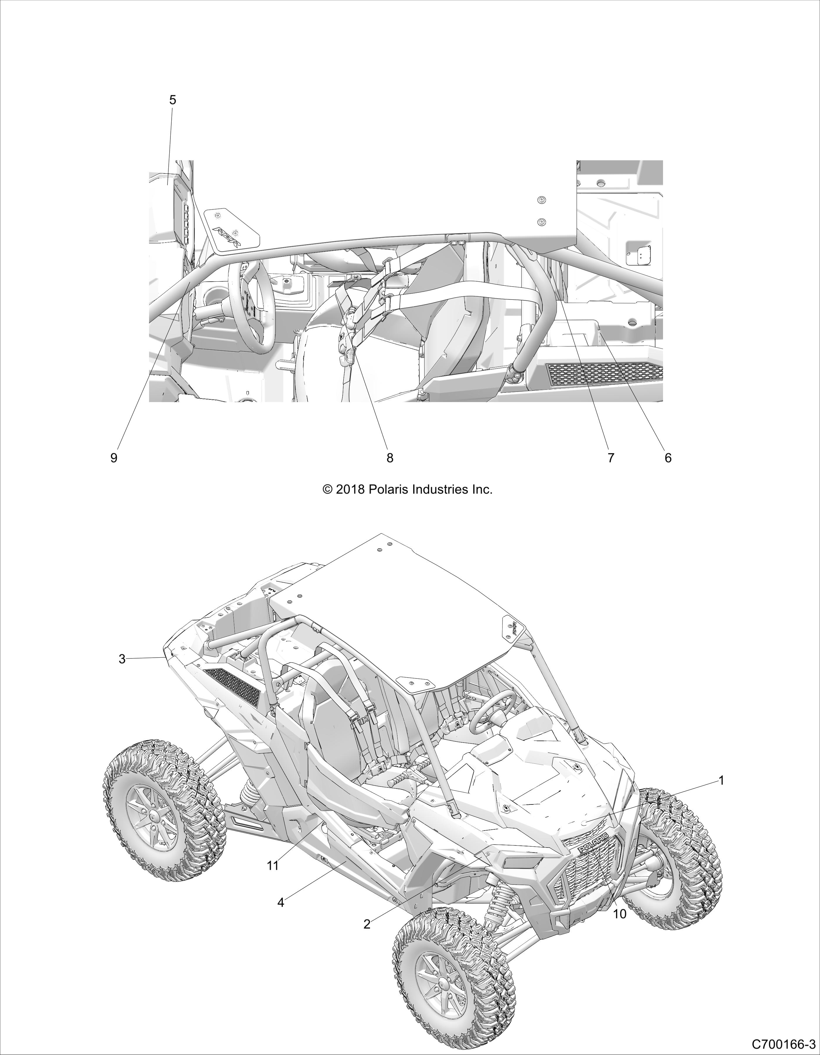 Foto diagrama Polaris que contem a peça 7185276