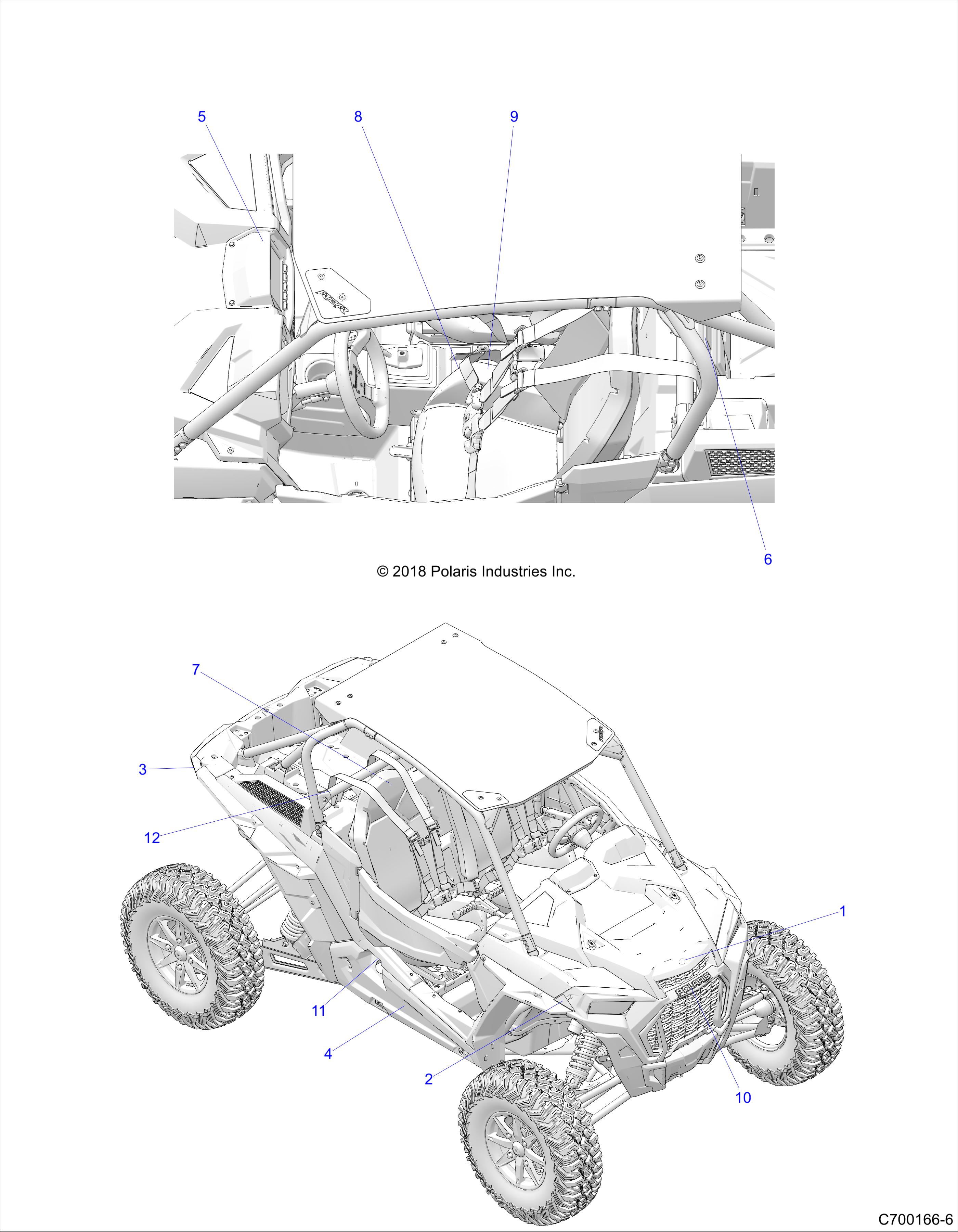 Foto diagrama Polaris que contem a peça 7189836