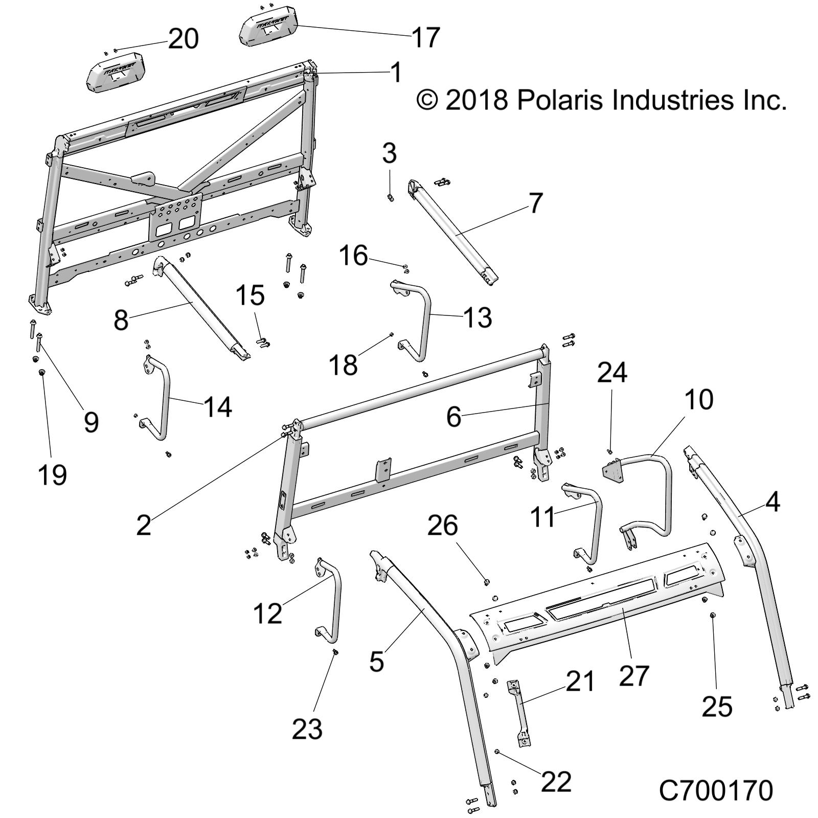 Part Number : 5268246-458 WINDSHIELD MOUNT PLATE  UPPER