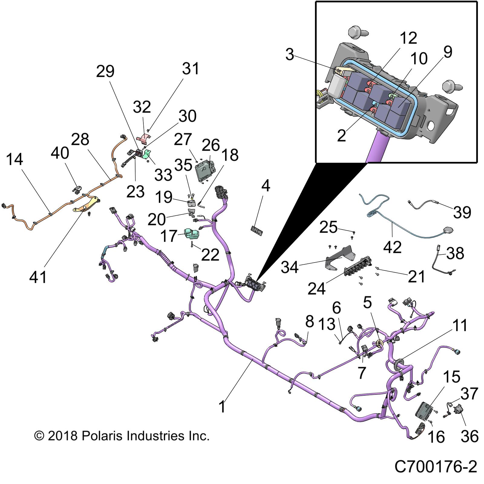 Foto diagrama Polaris que contem a peça 2414382