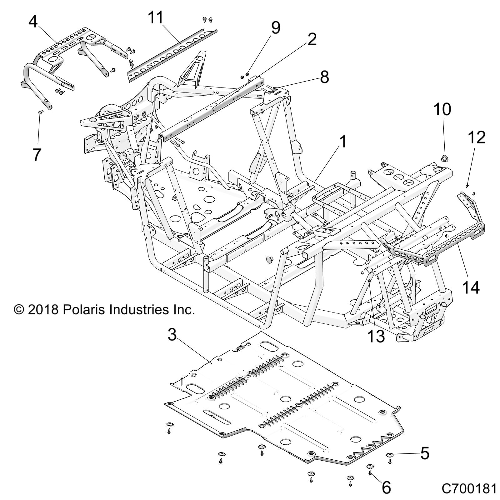 Foto diagrama Polaris que contem a peça 1017800-329