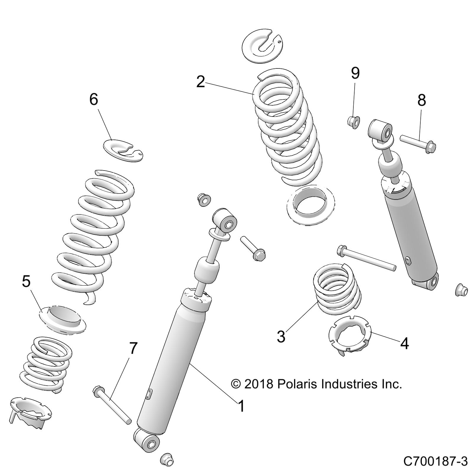 Foto diagrama Polaris que contem a peça 7044054-458