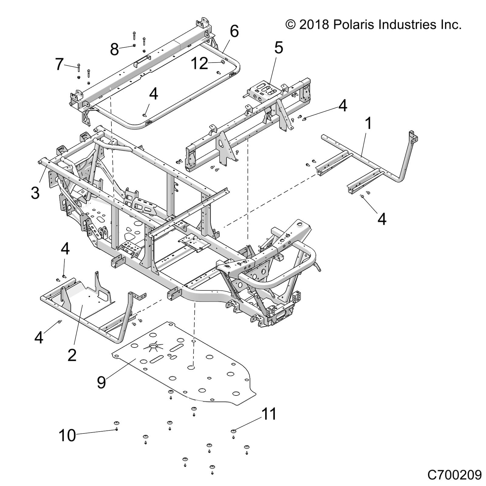 Foto diagrama Polaris que contem a peça 1020159-329