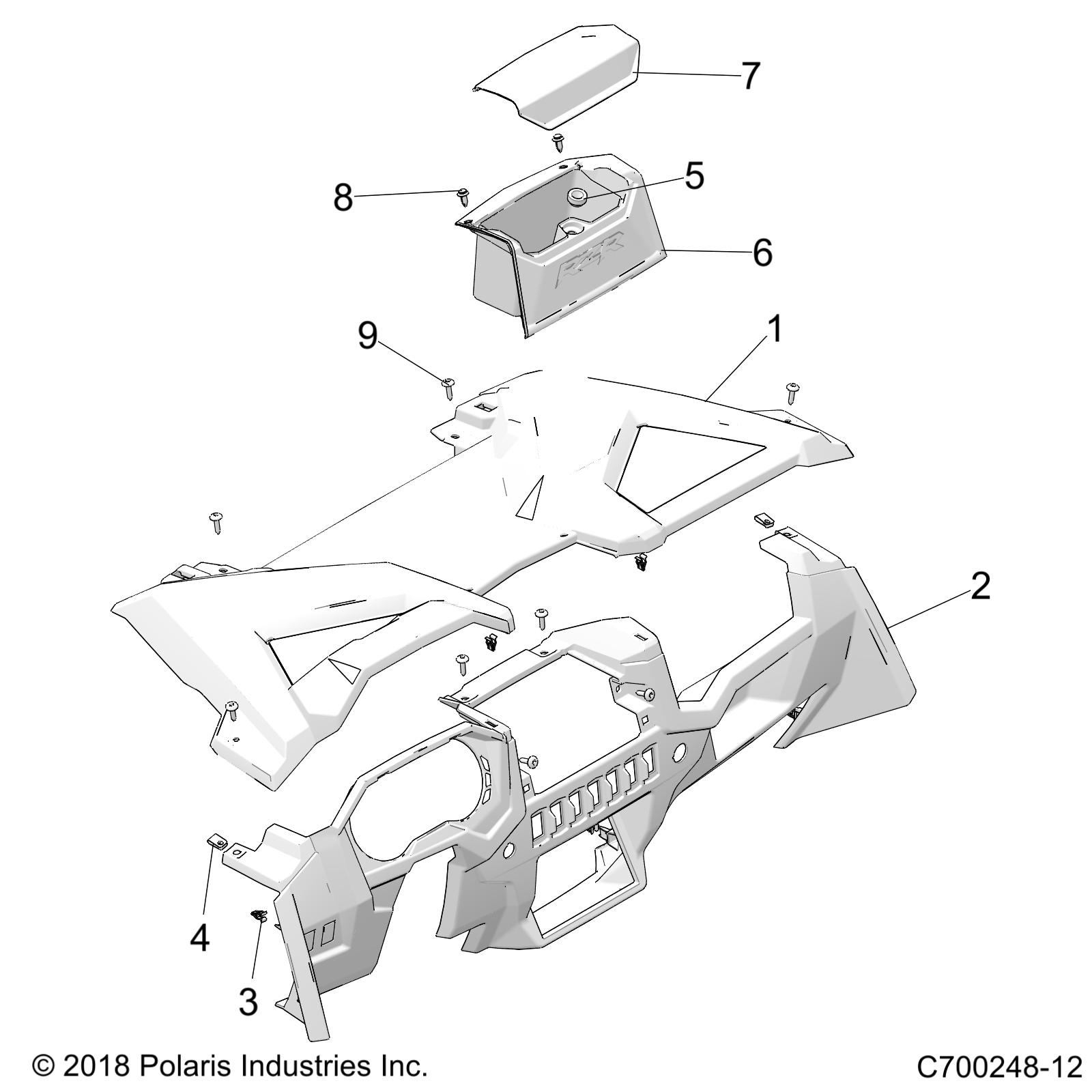 Part Number : 2637629-070 ASM-UPPER IP TR BLK