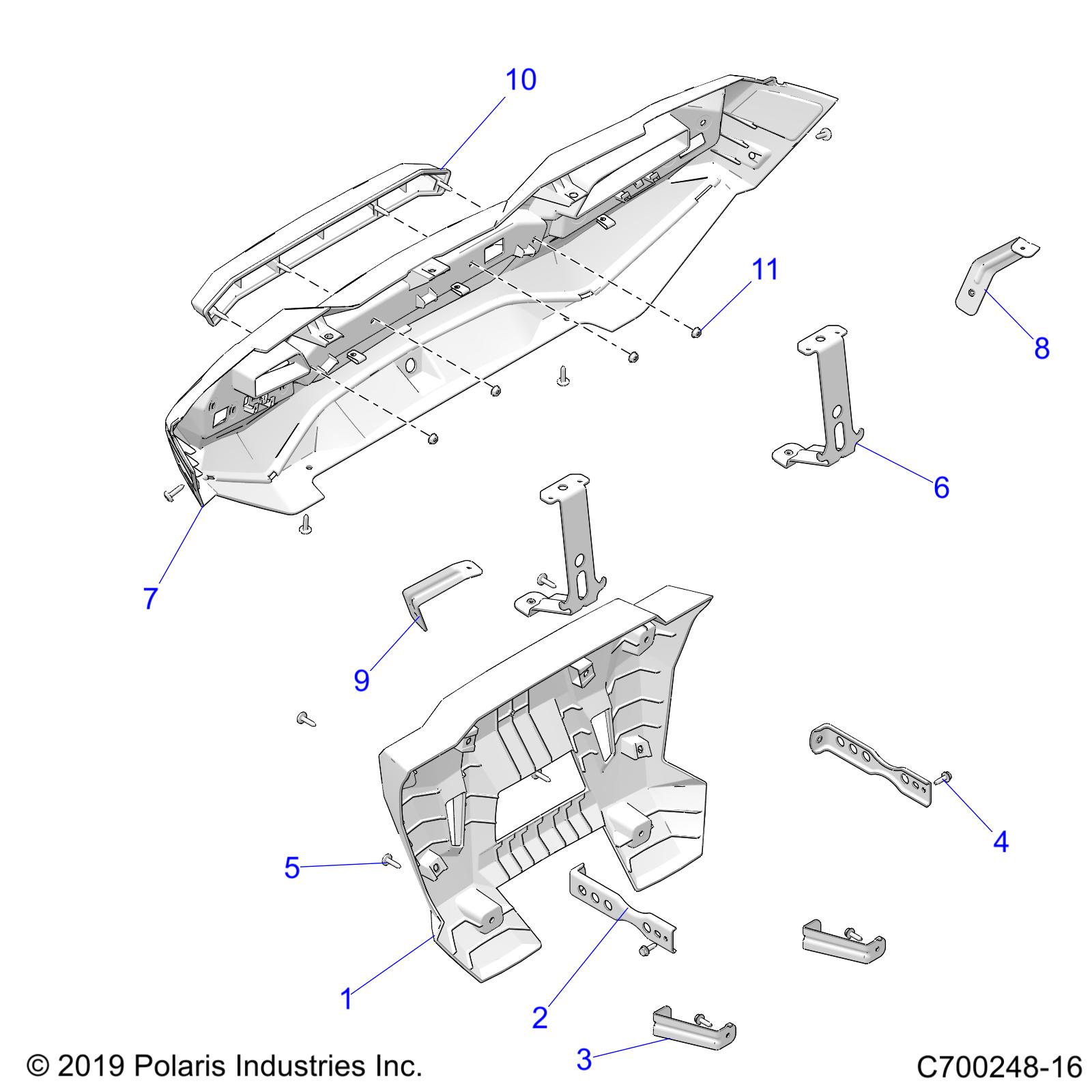 Foto diagrama Polaris que contem a peça 5454841-293