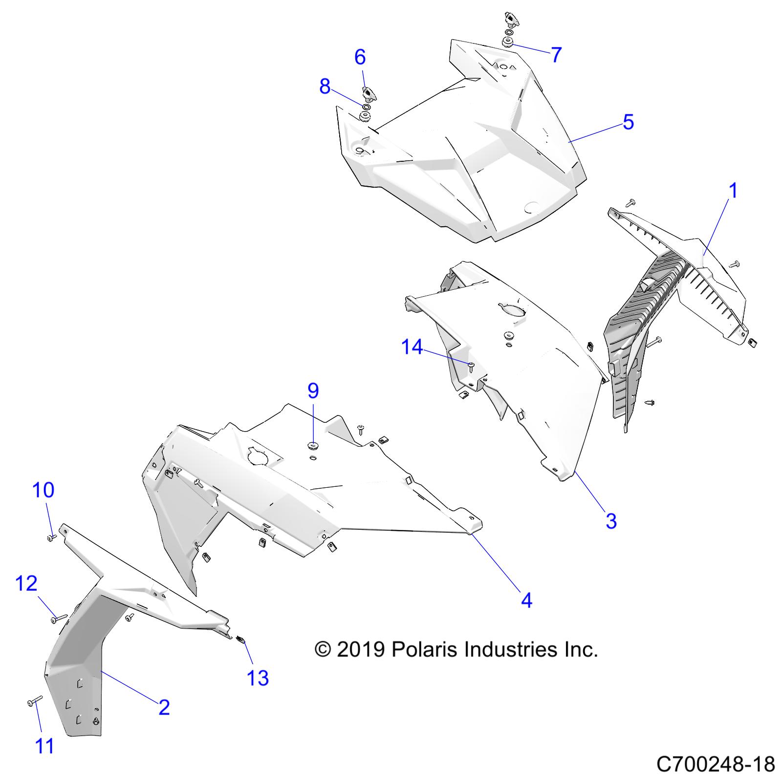 Foto diagrama Polaris que contem a peça 5453552-070