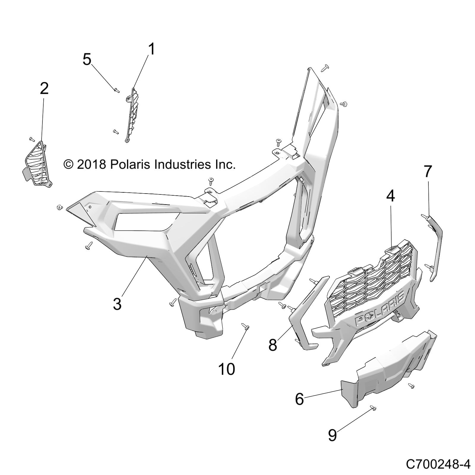 Foto diagrama Polaris que contem a peça 5454743-653