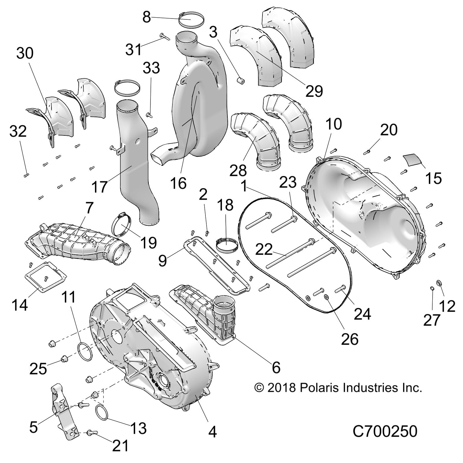 Part Number : 5455356 DUCT OUTLET CLUTCH  UPPER