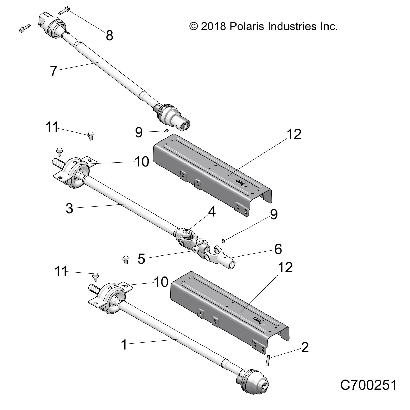 Part Number : 1334251 PROP SHAFT ASSEMBLY  FRONT