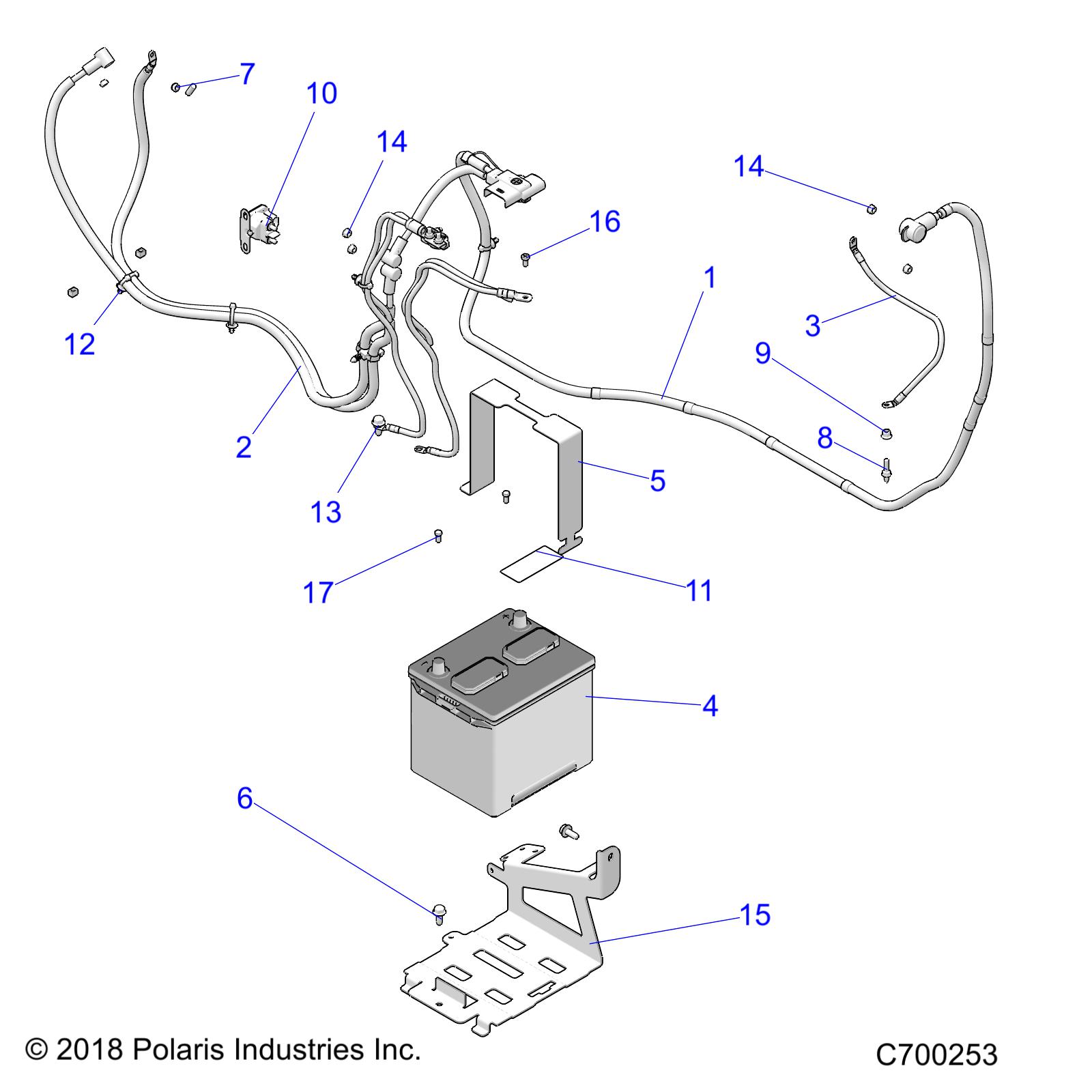 Part Number : 5265907-329 BRKT-BATTERY TRAY MUD BLK