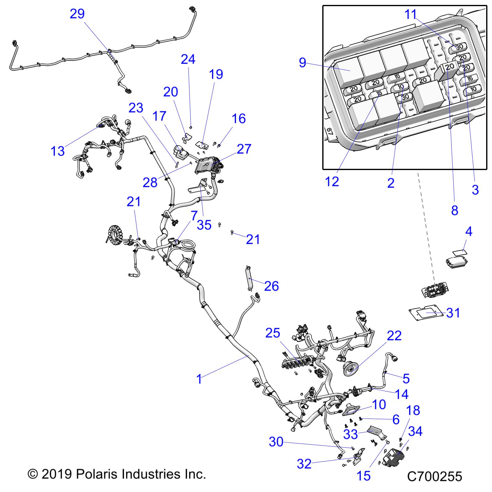 Part Number : 2414003 CHASSIS HARNESS  MUD  CREW