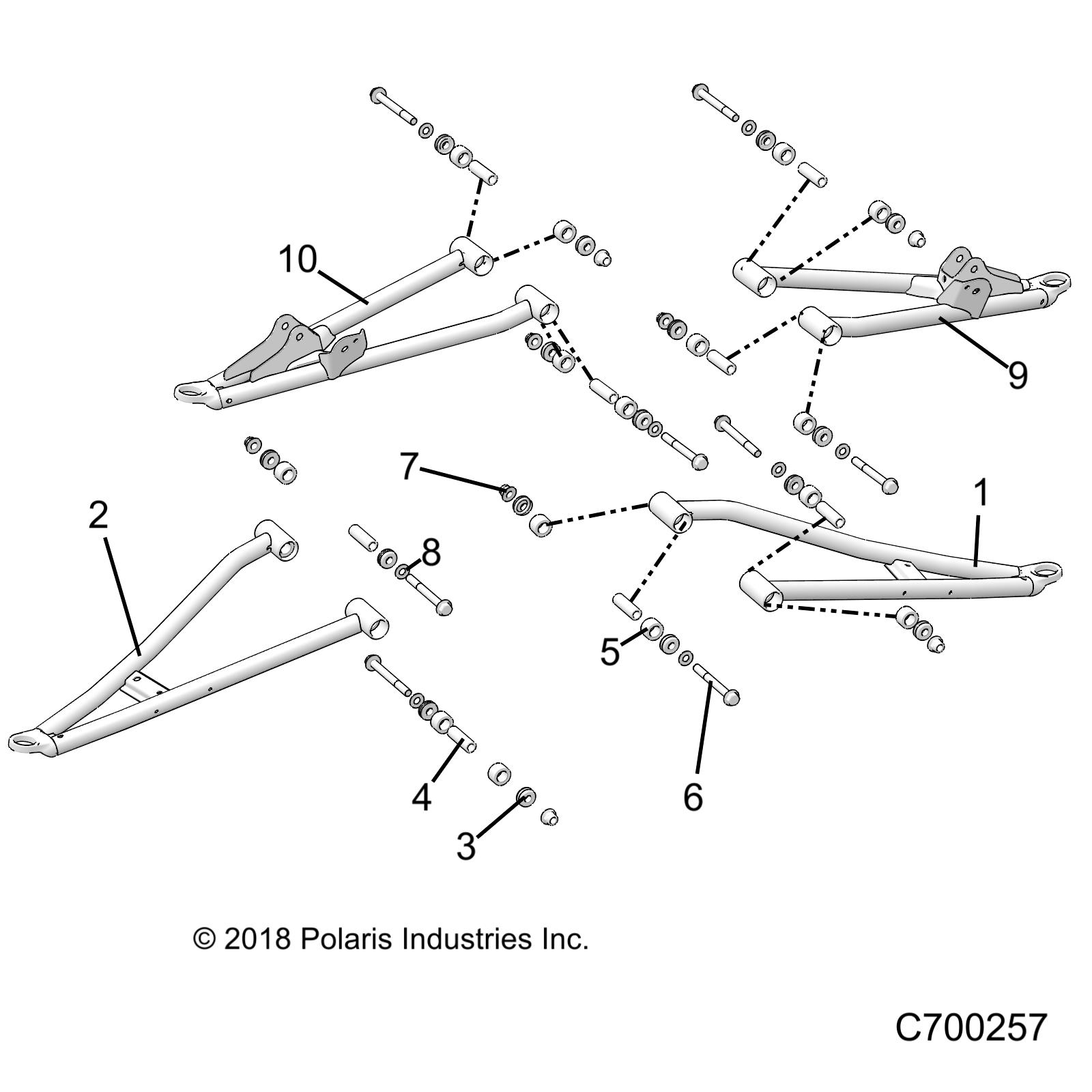 Part Number : 1023547-133 WELD-A-ARM FRT LWR LH WHT