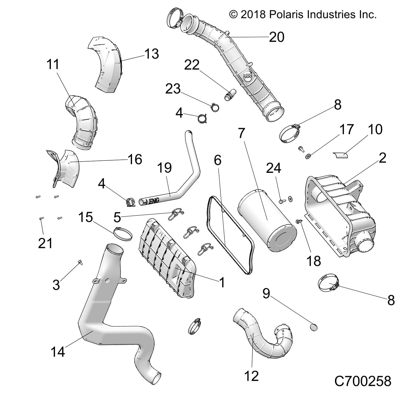 Part Number : 5416439 AIR BOX INTAKE HOSE  MUD