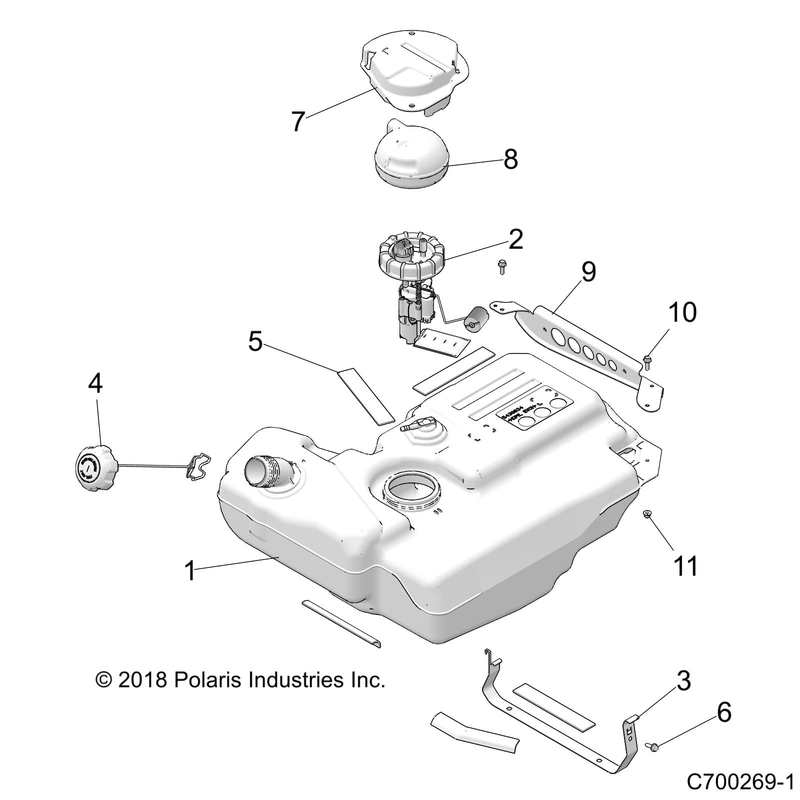 Foto diagrama Polaris que contem a peça 2521436