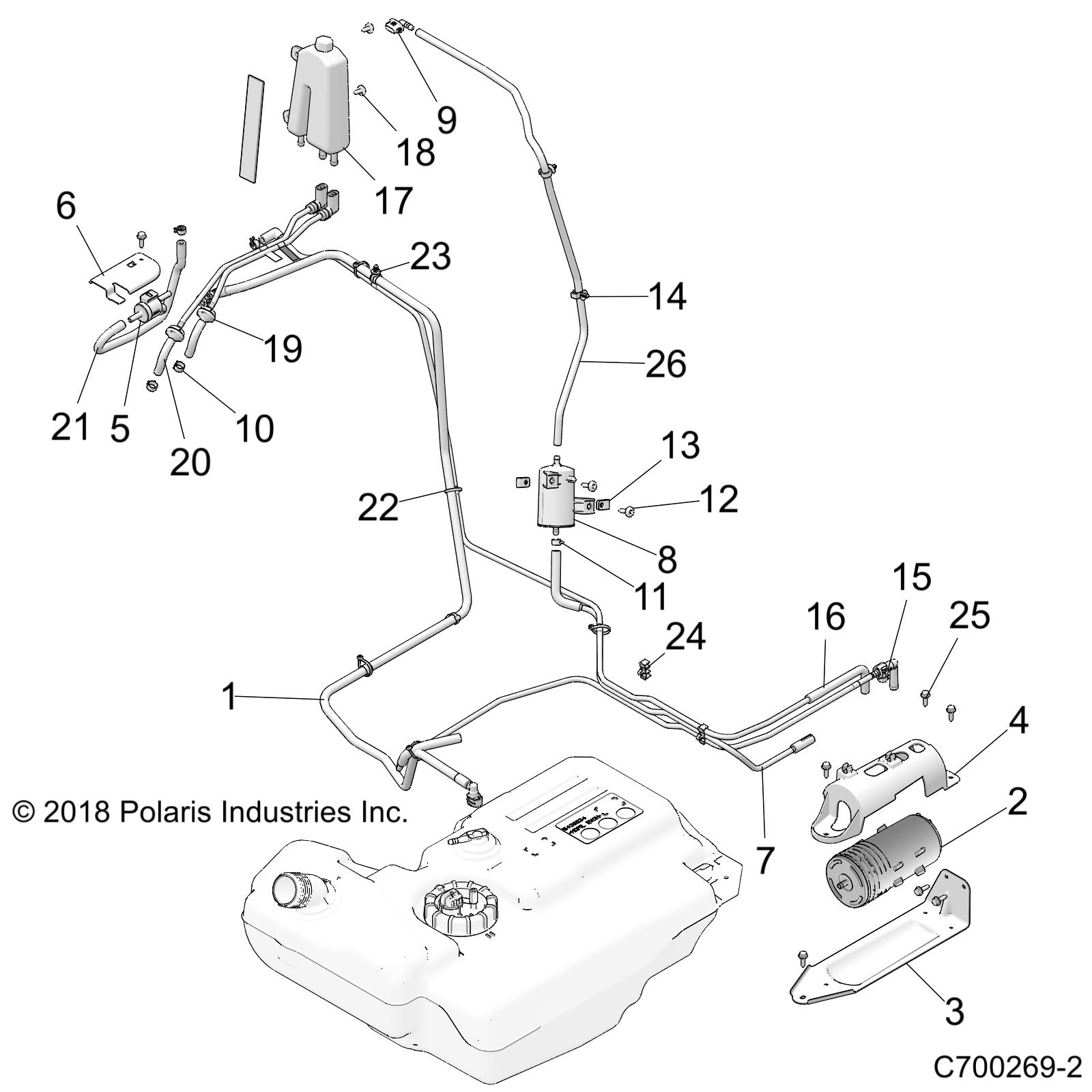 Foto diagrama Polaris que contem a peça 2521716