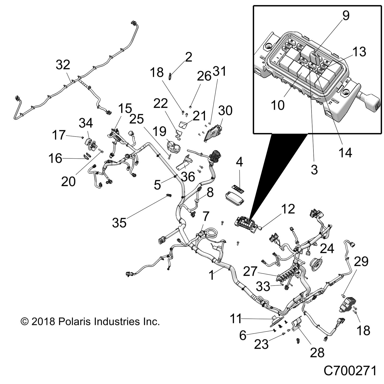 Part Number : 2414447 HVAC CHASSIS HARNESS