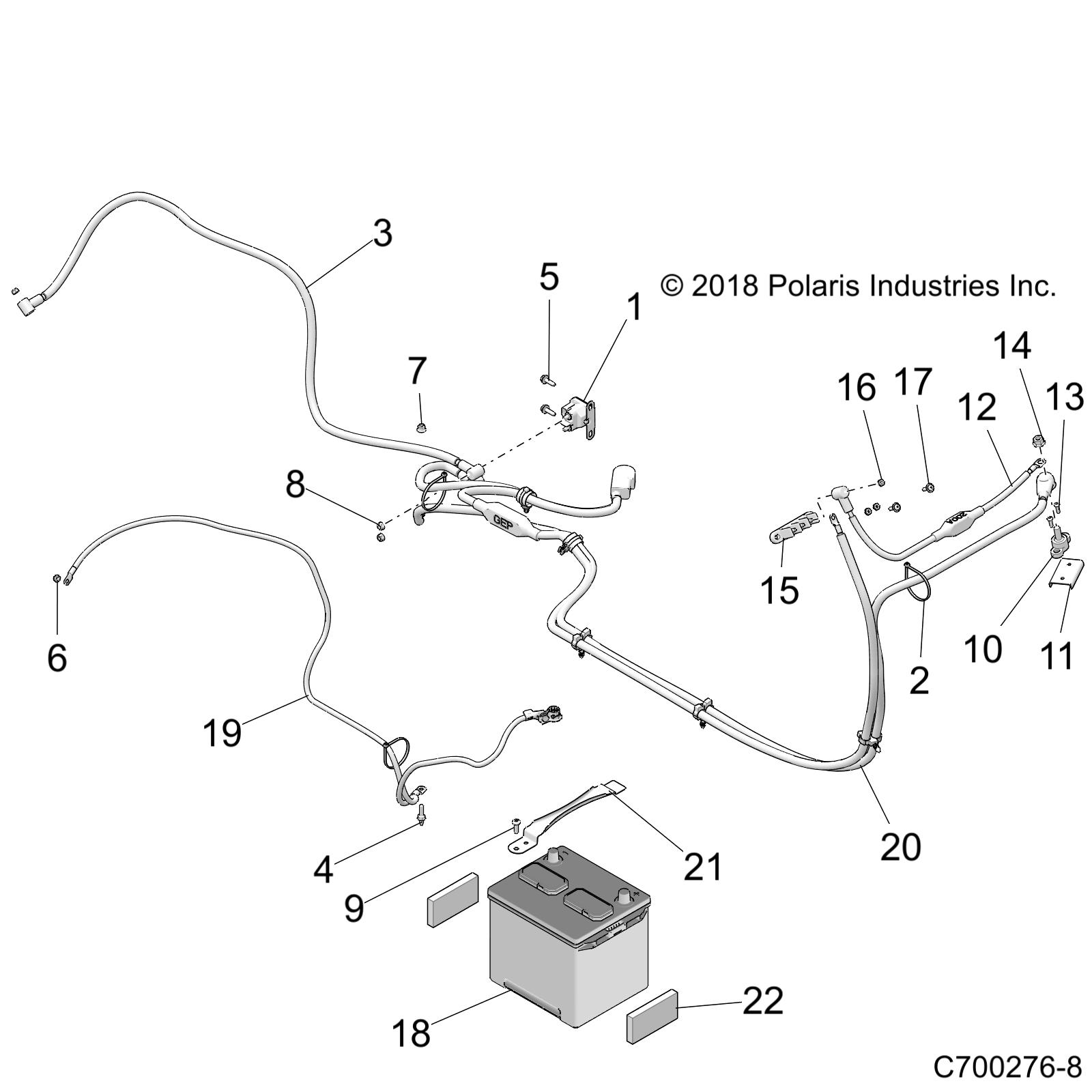 Foto diagrama Polaris que contem a peça 4018054