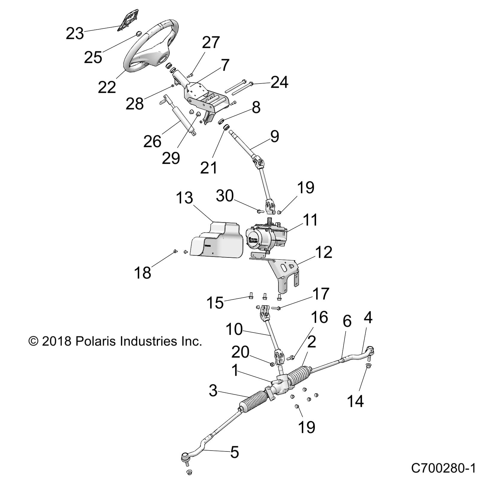 Part Number : 1824747 STEERING GEAR BOX ASSEMBLY