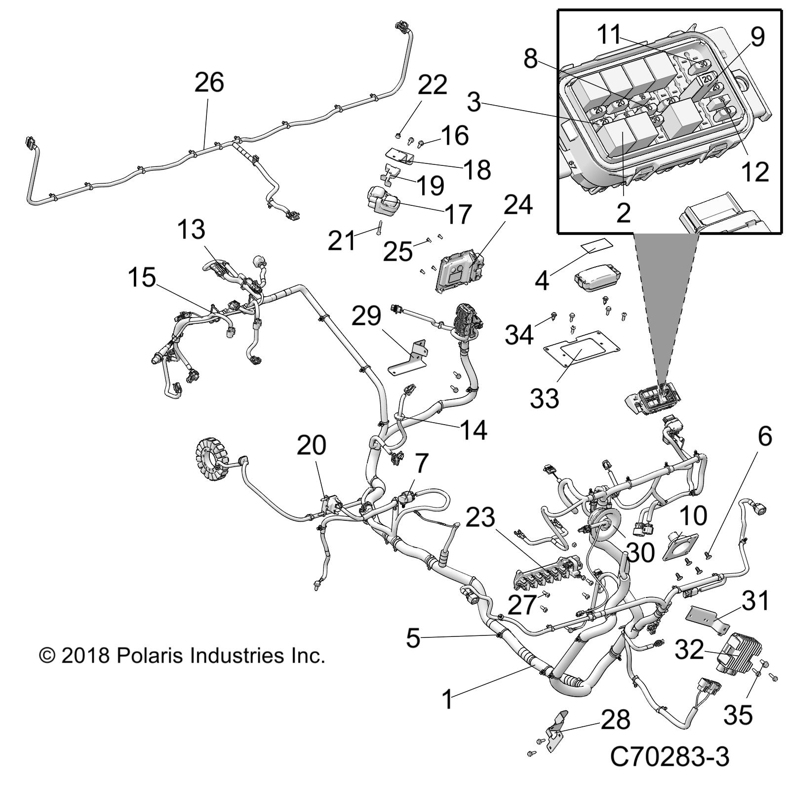 Part Number : 2414004 HARNESS-CHASSIS BASE MUD