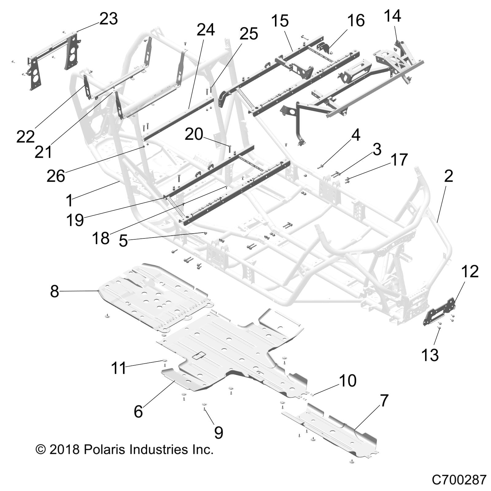 Foto diagrama Polaris que contem a peça 5457488-070