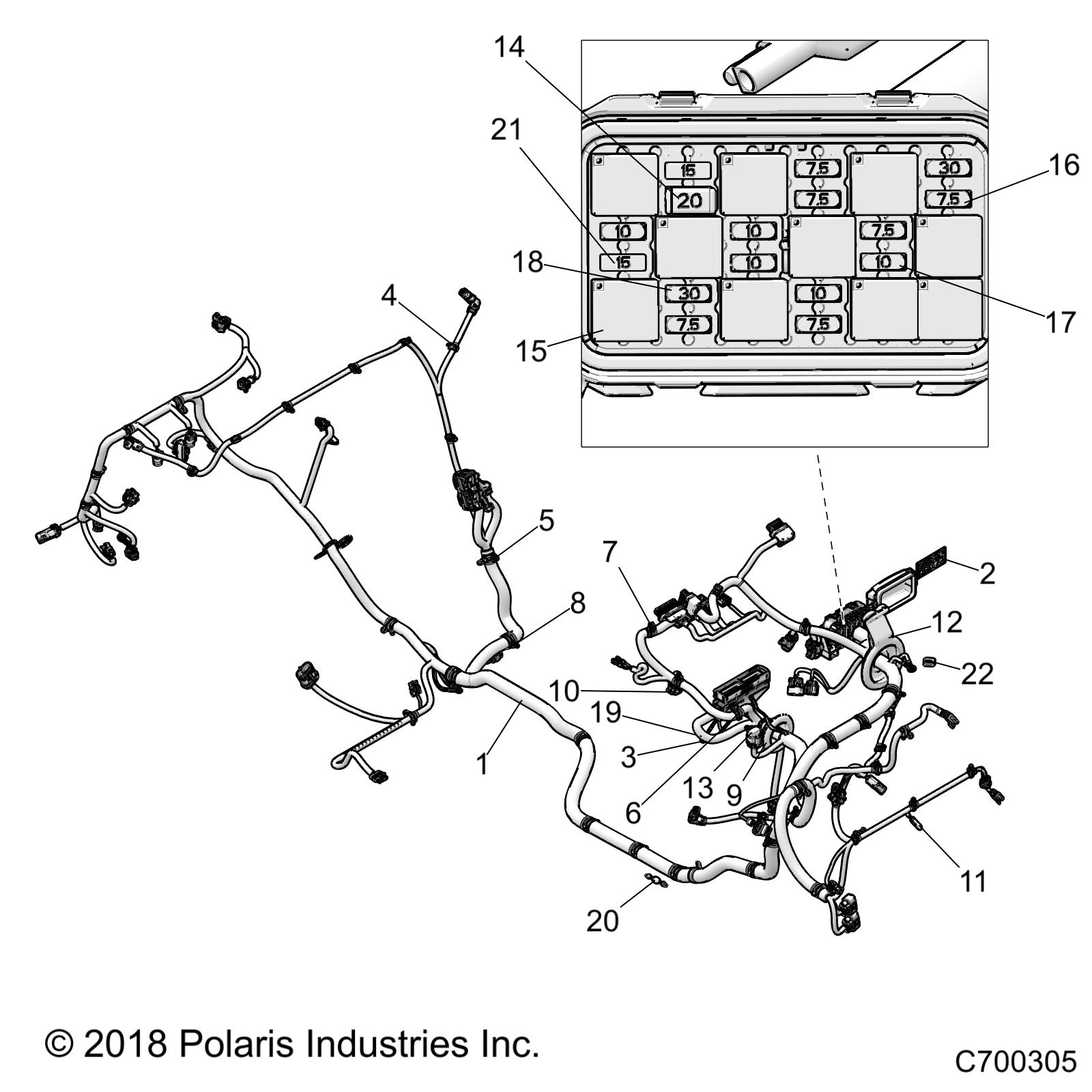 Part Number : 2414464 CHASSIS HARNESS  EPS  RZR  64