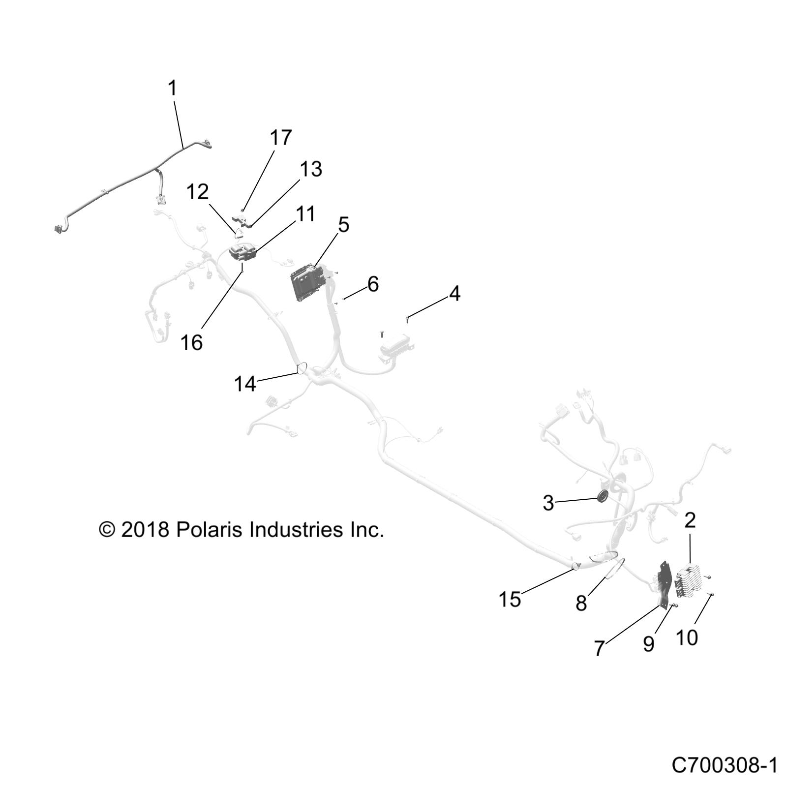 Foto diagrama Polaris que contem a peça 2412287