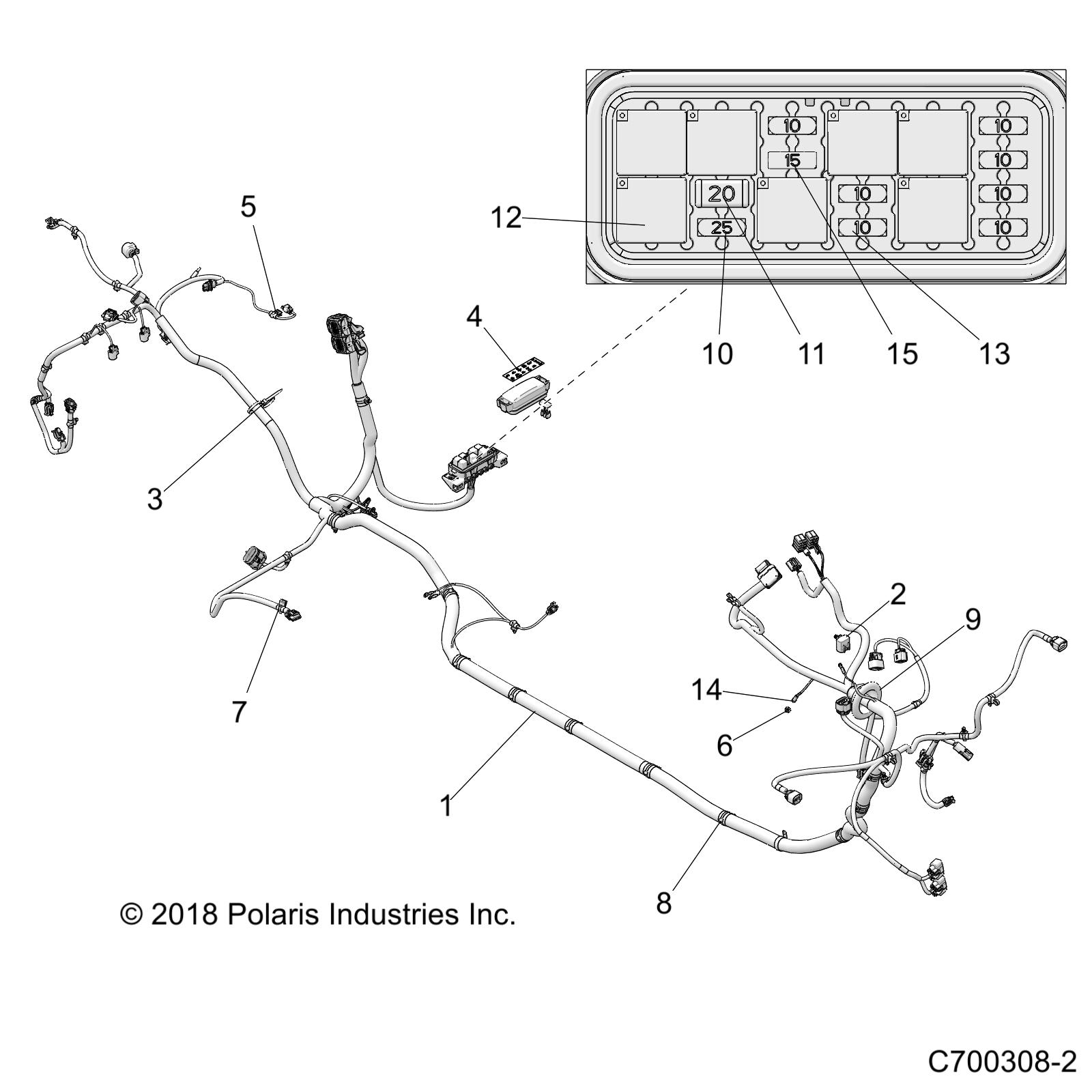 Part Number : 2414489 CHASSIS HARNESS  RZR  1000MP