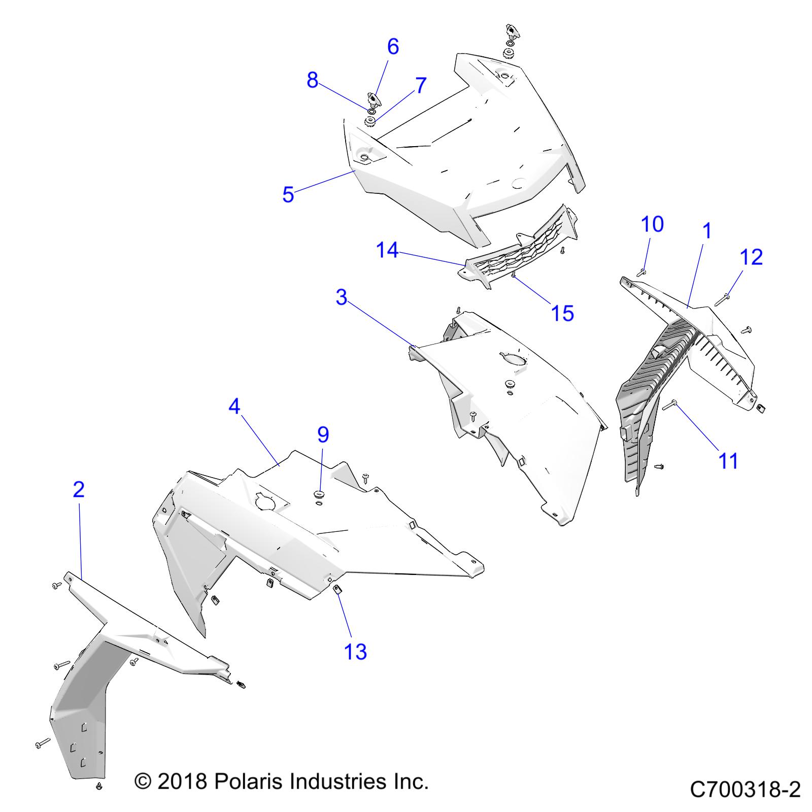 Foto diagrama Polaris que contem a peça 5454654-632