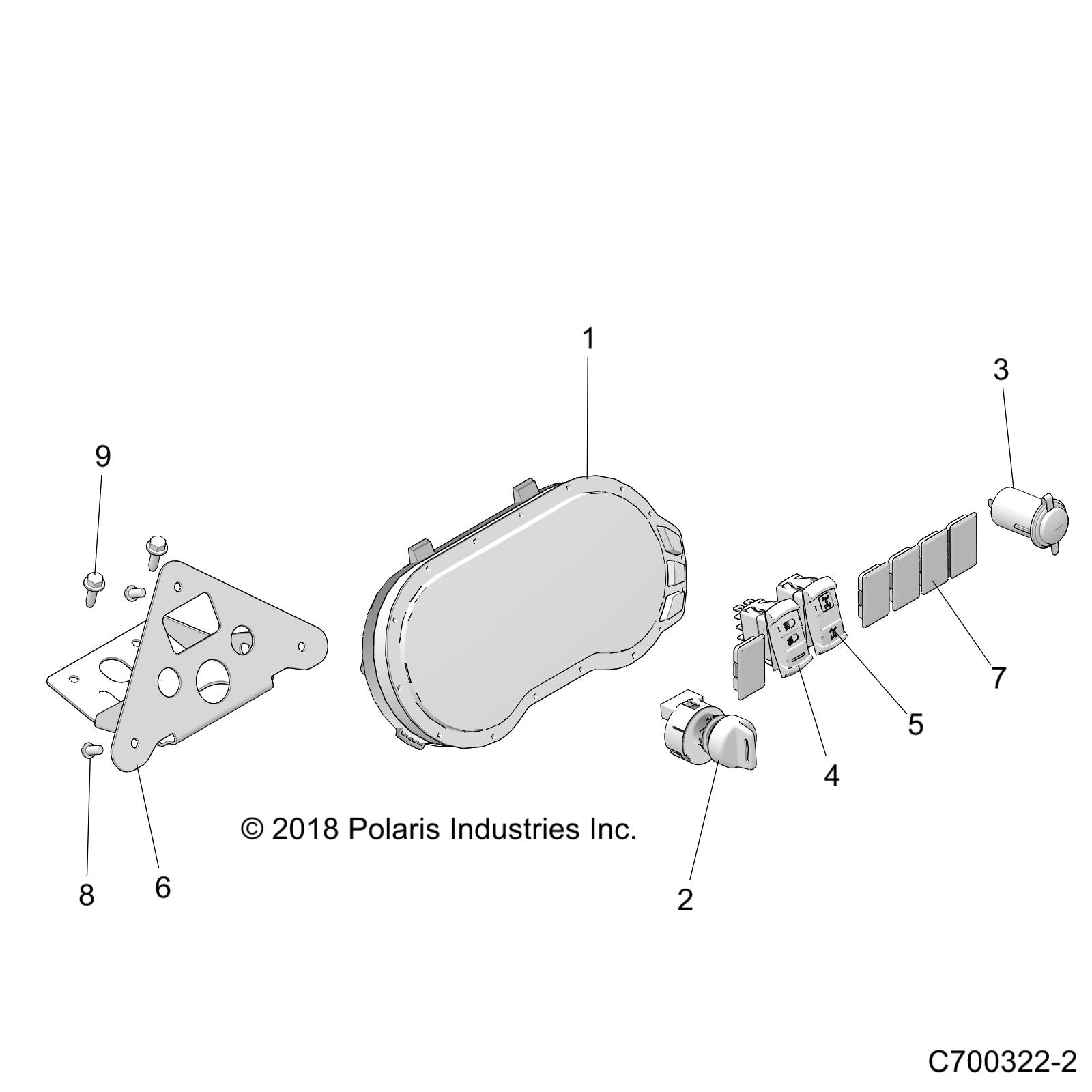 Foto diagrama Polaris que contem a peça 4015034