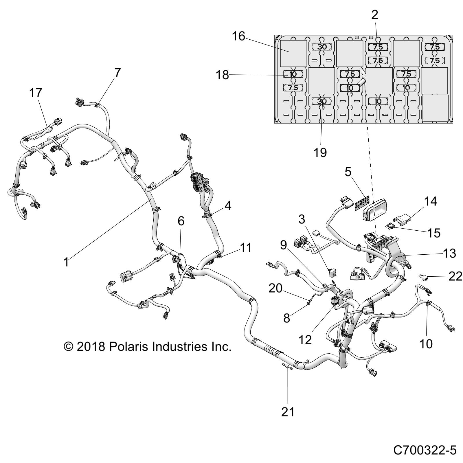 Part Number : 2414525 HARNESS-CHASSIS RZR T 64