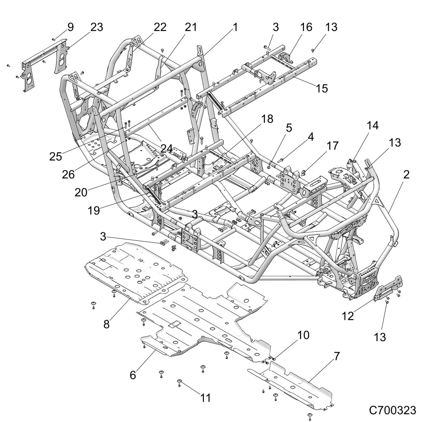 Foto diagrama Polaris que contem a peça 5450239-070