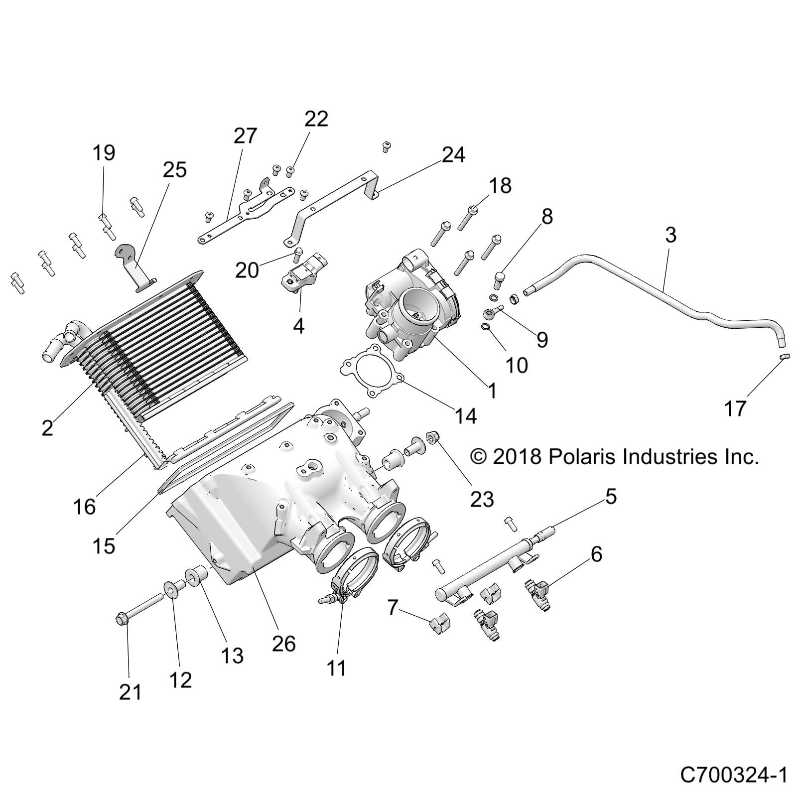 Foto diagrama Polaris que contem a peça 5814370