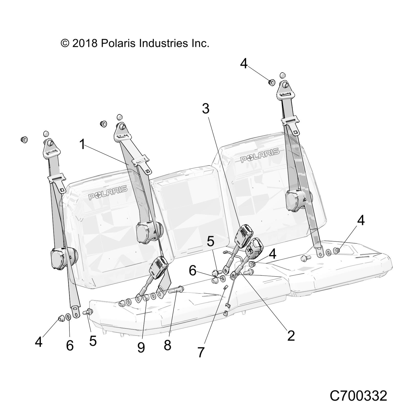 Foto diagrama Polaris que contem a peça 7521025