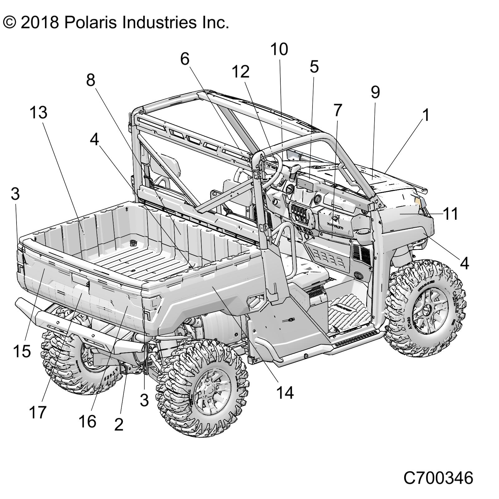 Foto diagrama Polaris que contem a peça 7187500