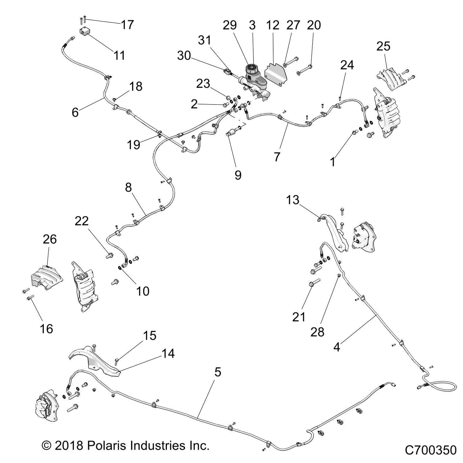 Part Number : 1913313 BRAKE LINE  FRONT  53  70B  90