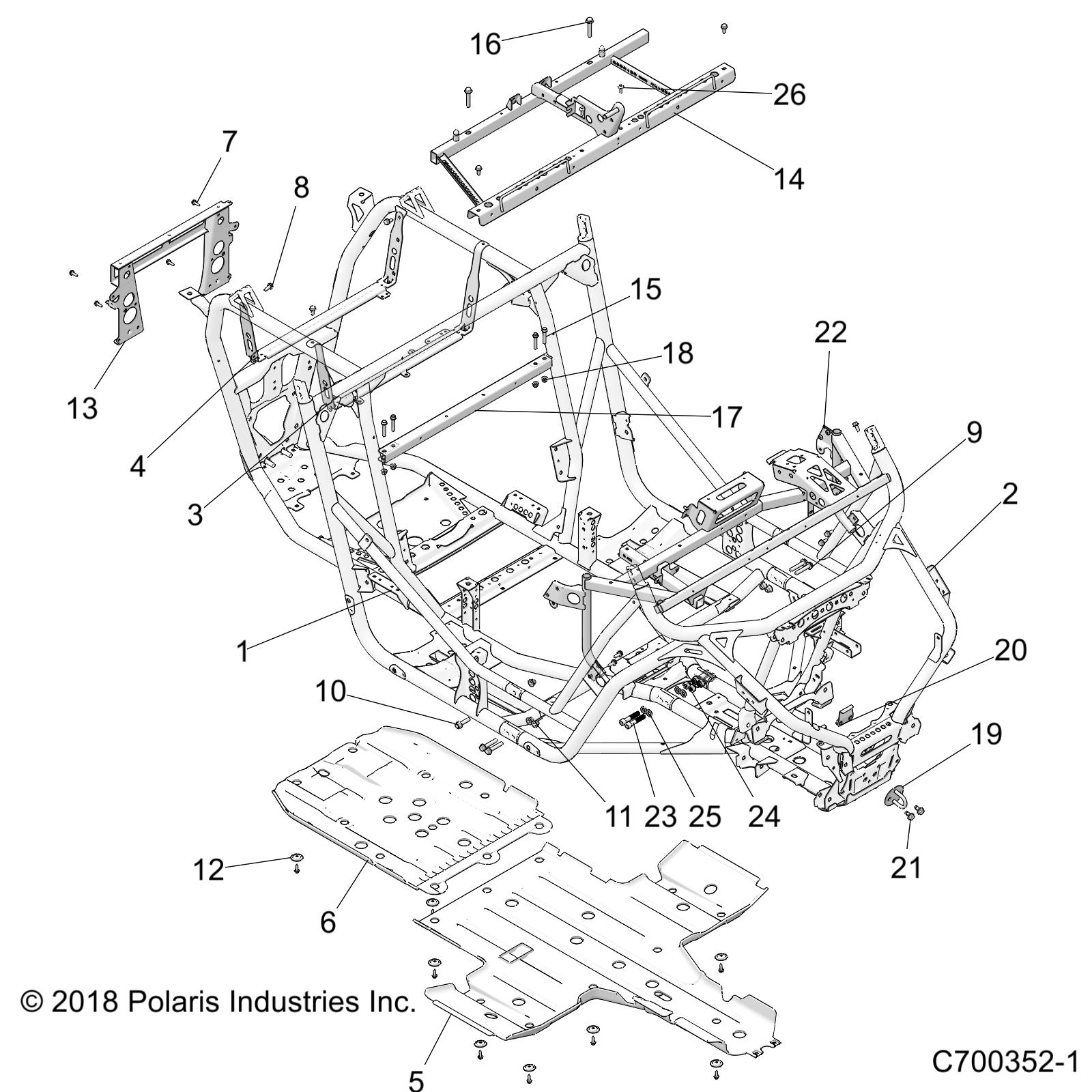 Foto diagrama Polaris que contem a peça 7521020