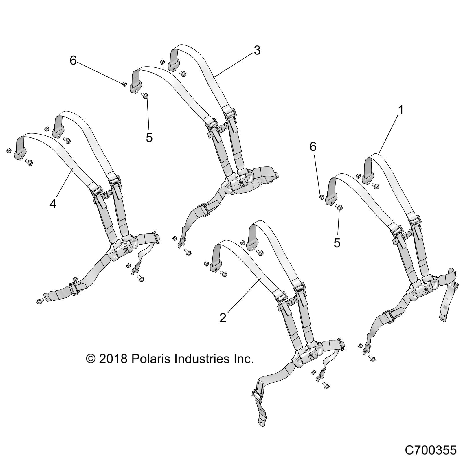 Part Number : 2637166 4 POINT DRIVER SEAT BELT ASSEM