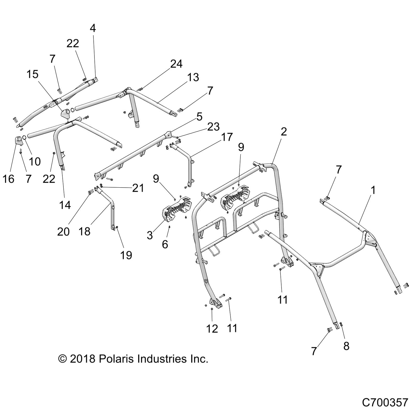 Part Number : 5634097-458 ROPS MOUNT BRACKET  LEFT  MATT