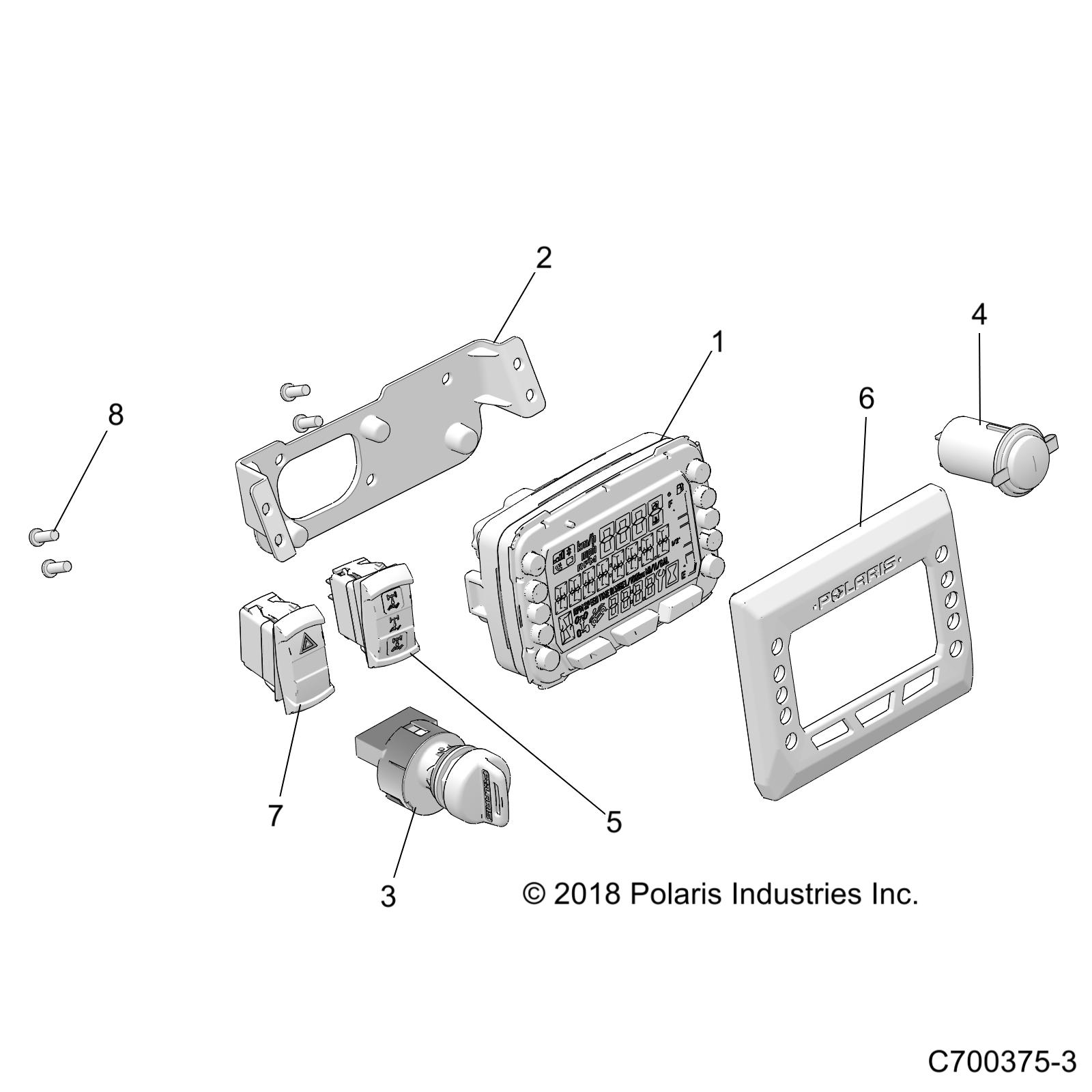 Foto diagrama Polaris que contem a peça 5453569-070