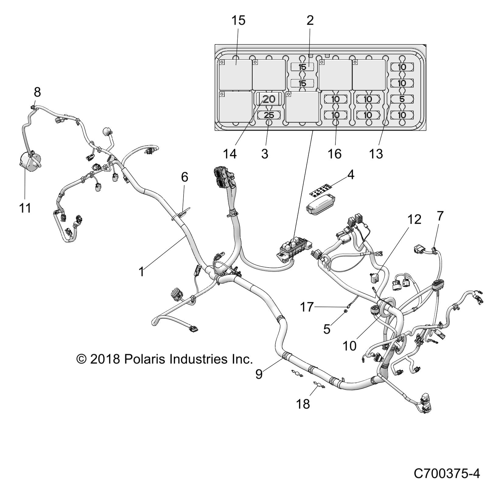 Part Number : 2414579 HARNESS-CHASSIS RZR 1000 PS TR