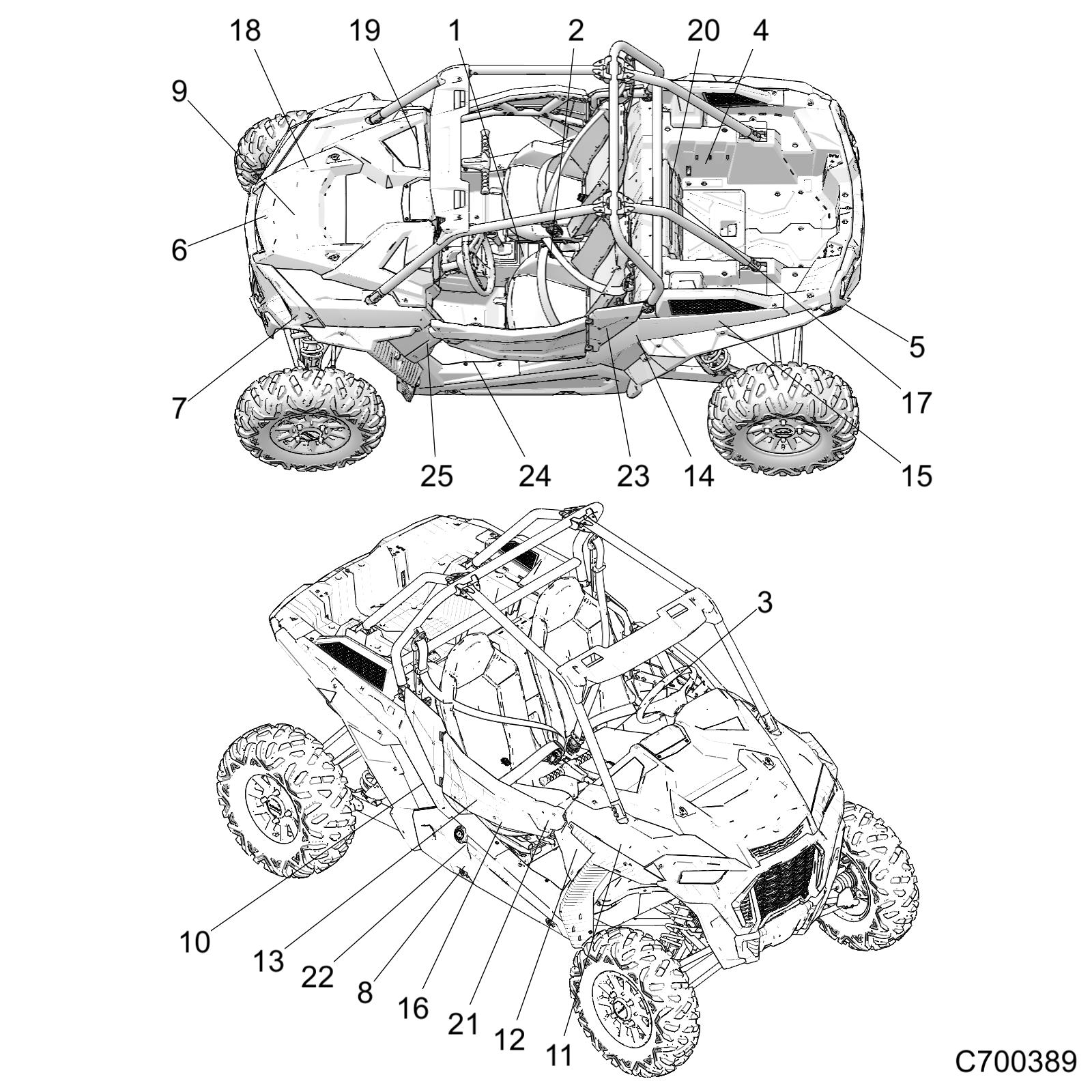 Foto diagrama Polaris que contem a peça 7189383