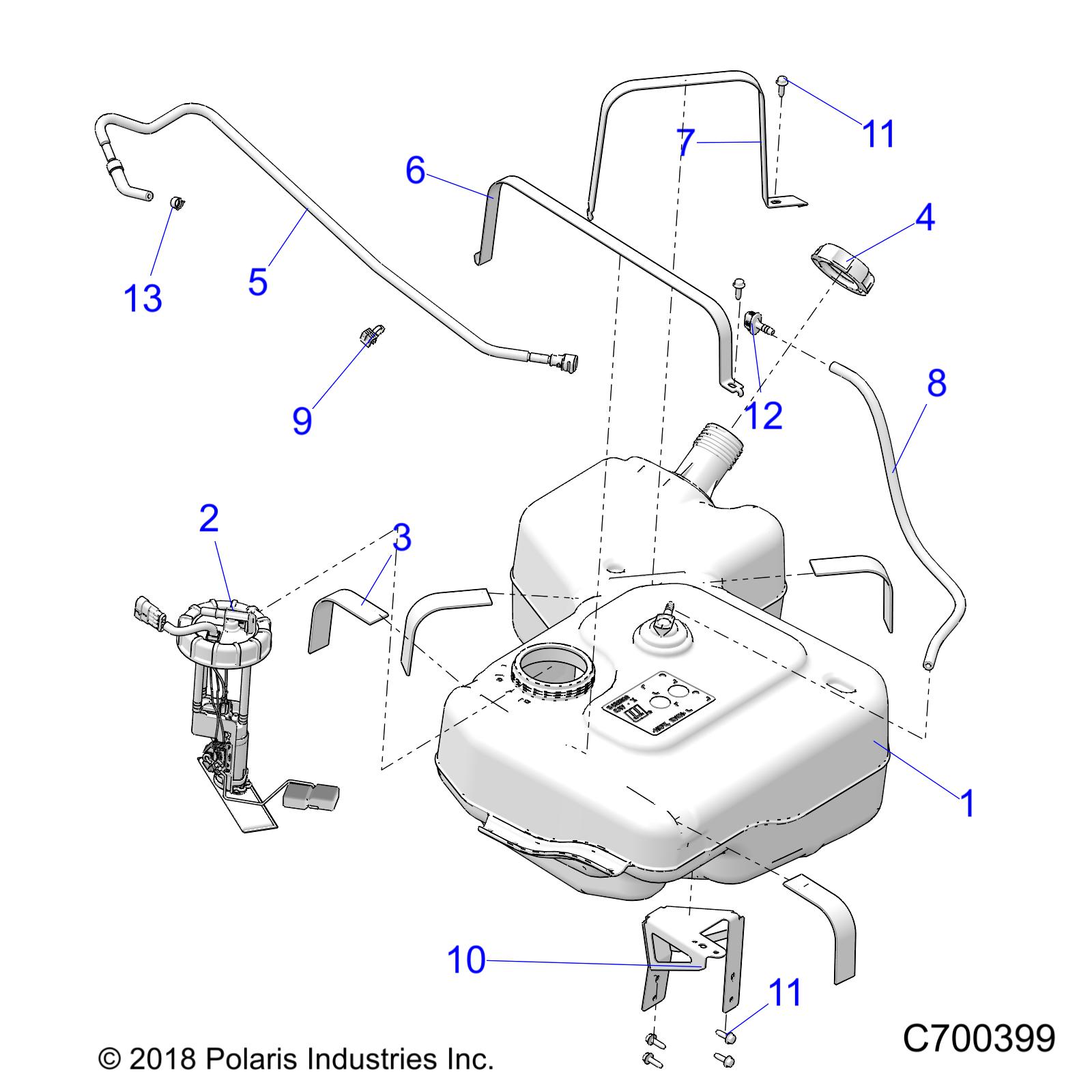 Foto diagrama Polaris que contem a peça 2521980