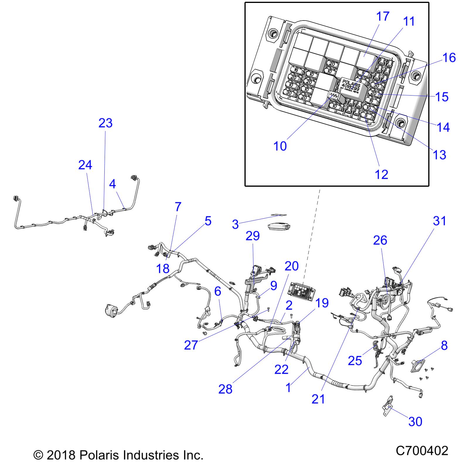 Foto diagrama Polaris que contem a peça 2415005