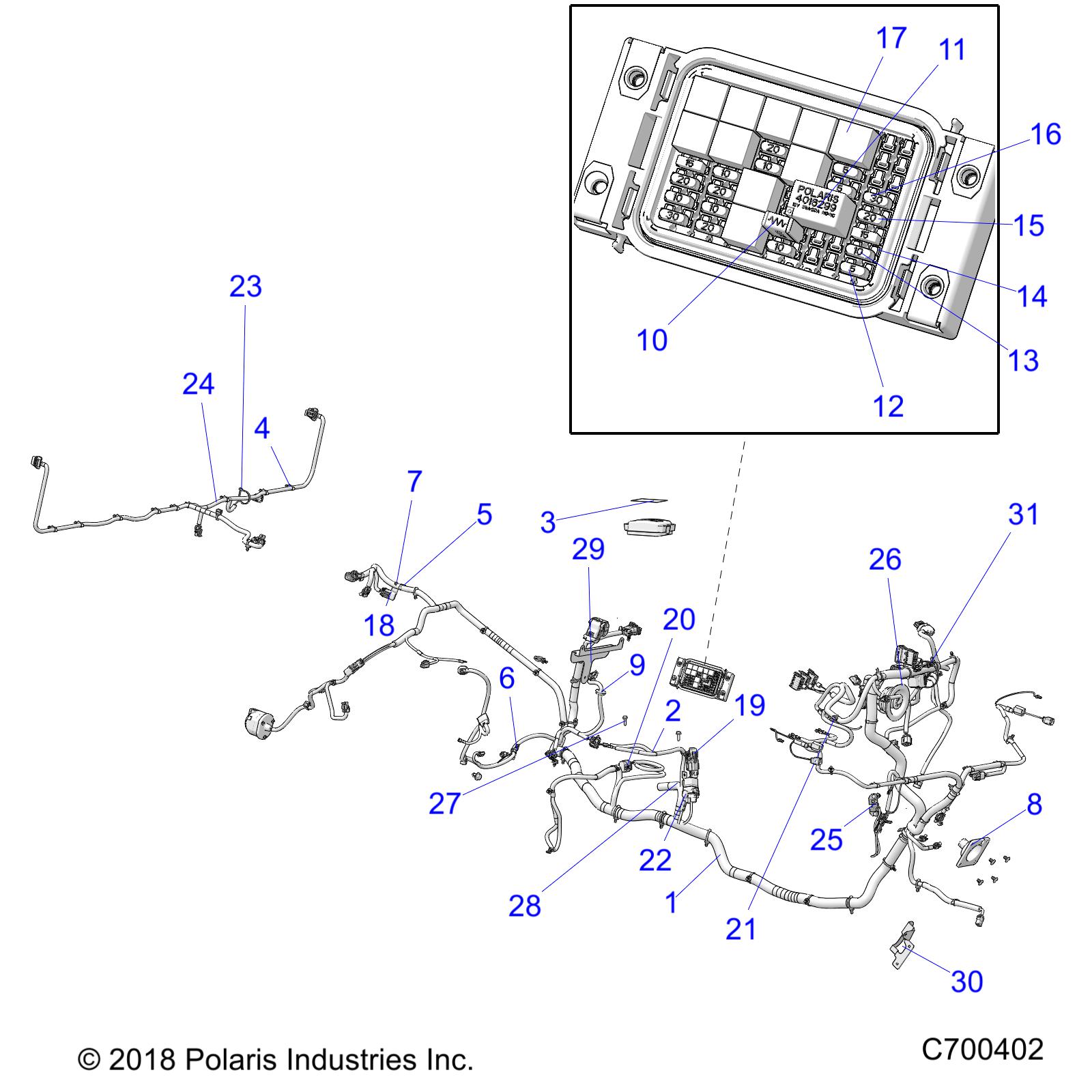 Part Number : 2415005 HARNESS-CHASSIS EU TR