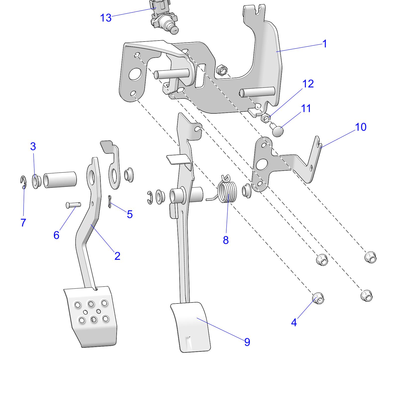 Part Number : 1025684-458 WELD-BRAKE PEDAL TR M.BLK