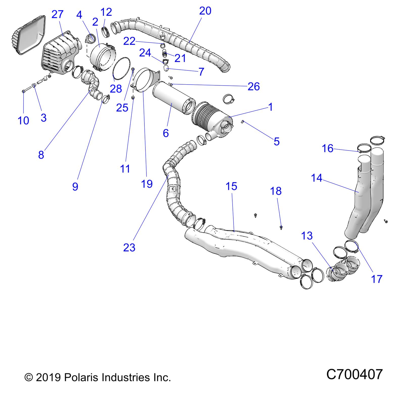 Part Number : 5416694 INTAKE HOSE  PRE-FILTER