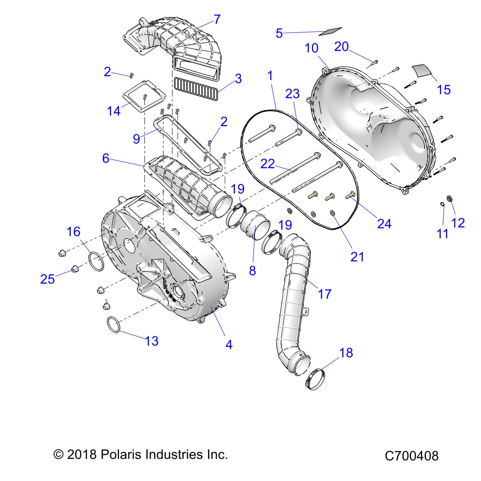 Foto diagrama Polaris que contem a peça 5416417