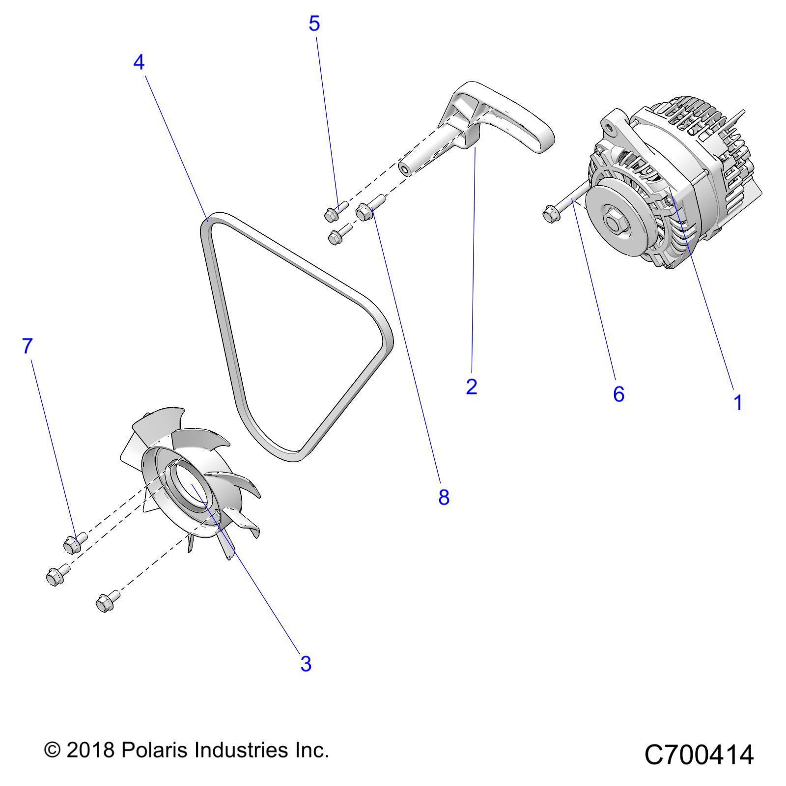 Foto diagrama Polaris que contem a peça 5634289-329