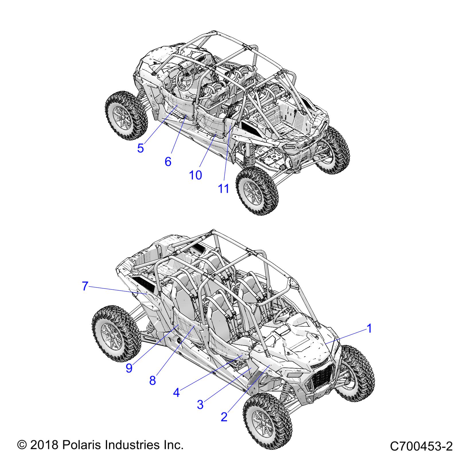 Foto diagrama Polaris que contem a peça 7191022